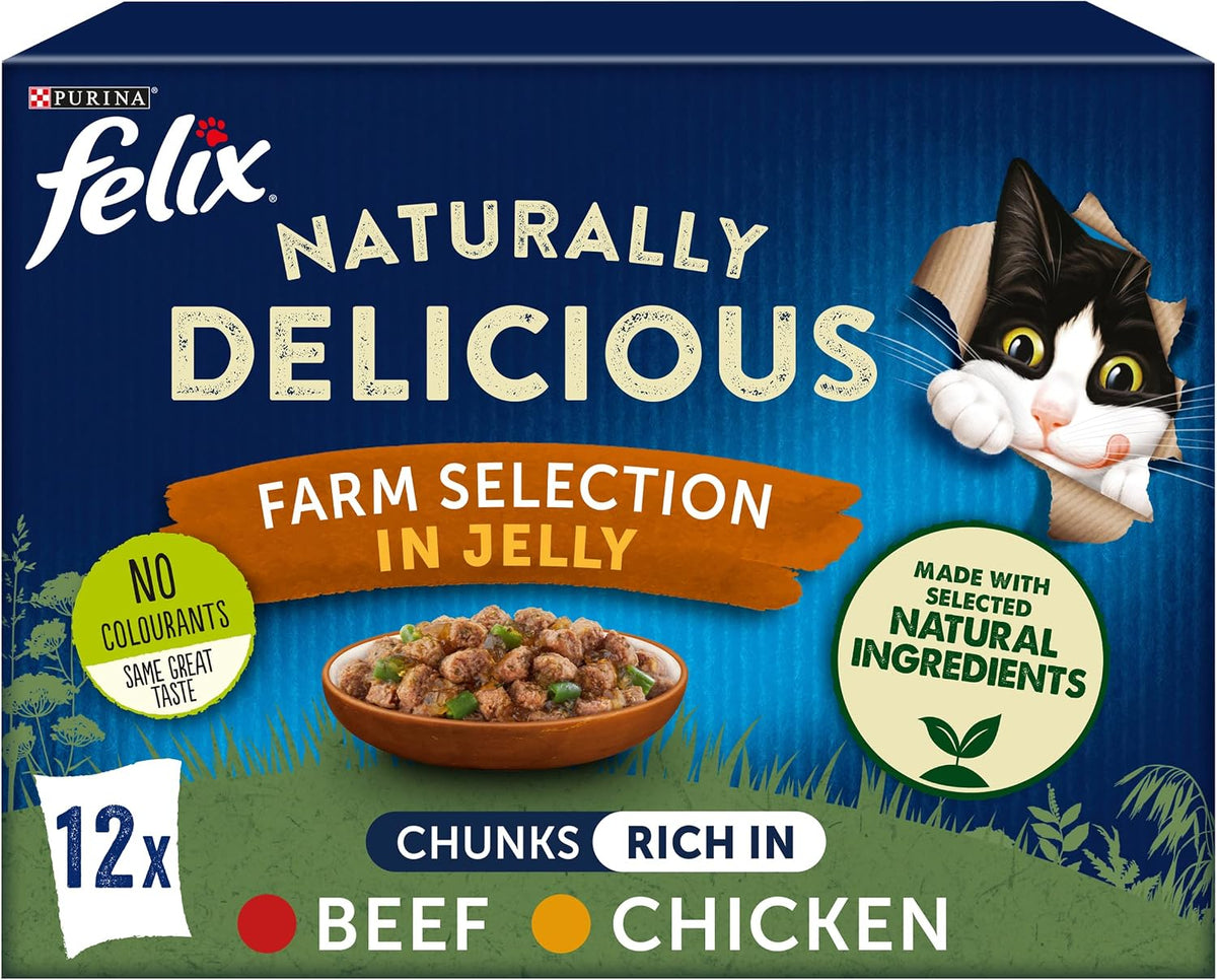 FELIX Doubly Delicious Countryside Selection in Jelly Wet Cat Food 40x85g