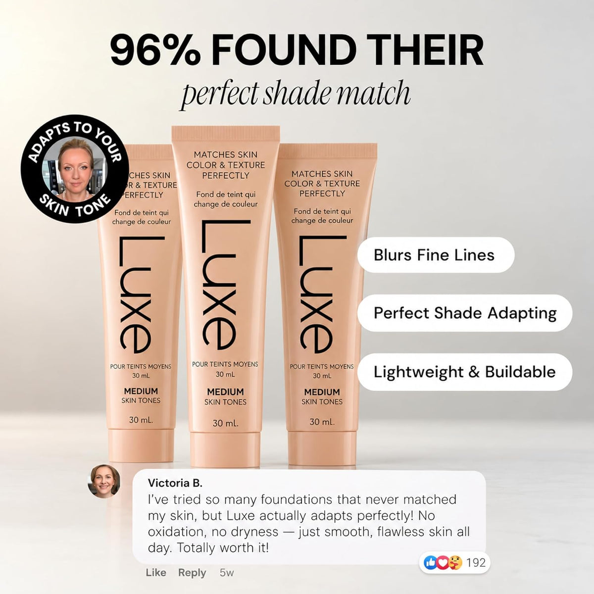 Luxe Color Changing Foundation – Medium