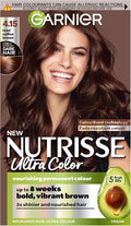 Garnier Nutrisse Ultra Color Permanent Hair Dye, 4.15 Iced Coffee Brown