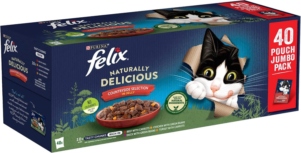 FELIX Soup Tender Strips Farm Selection Wet Cat Food 6x48g (Pack of 8)