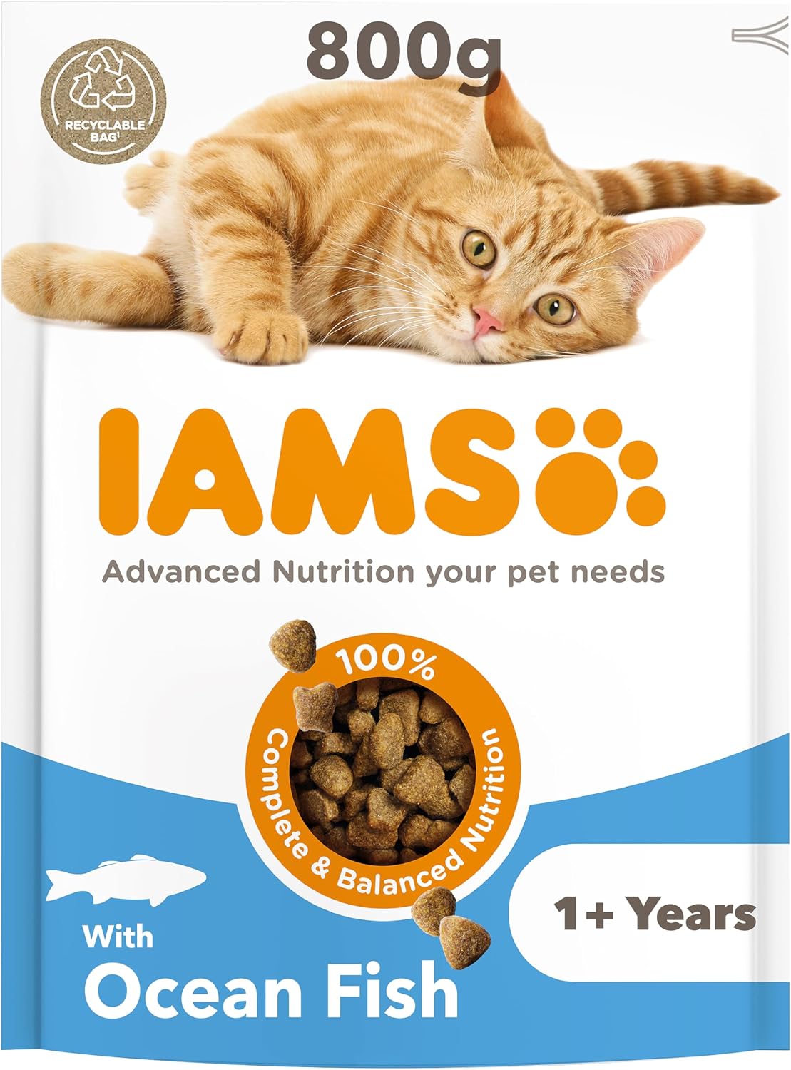 IAMS Adult Complete Dry Cat Food Chicken 3kg - Supports Strong Immune System