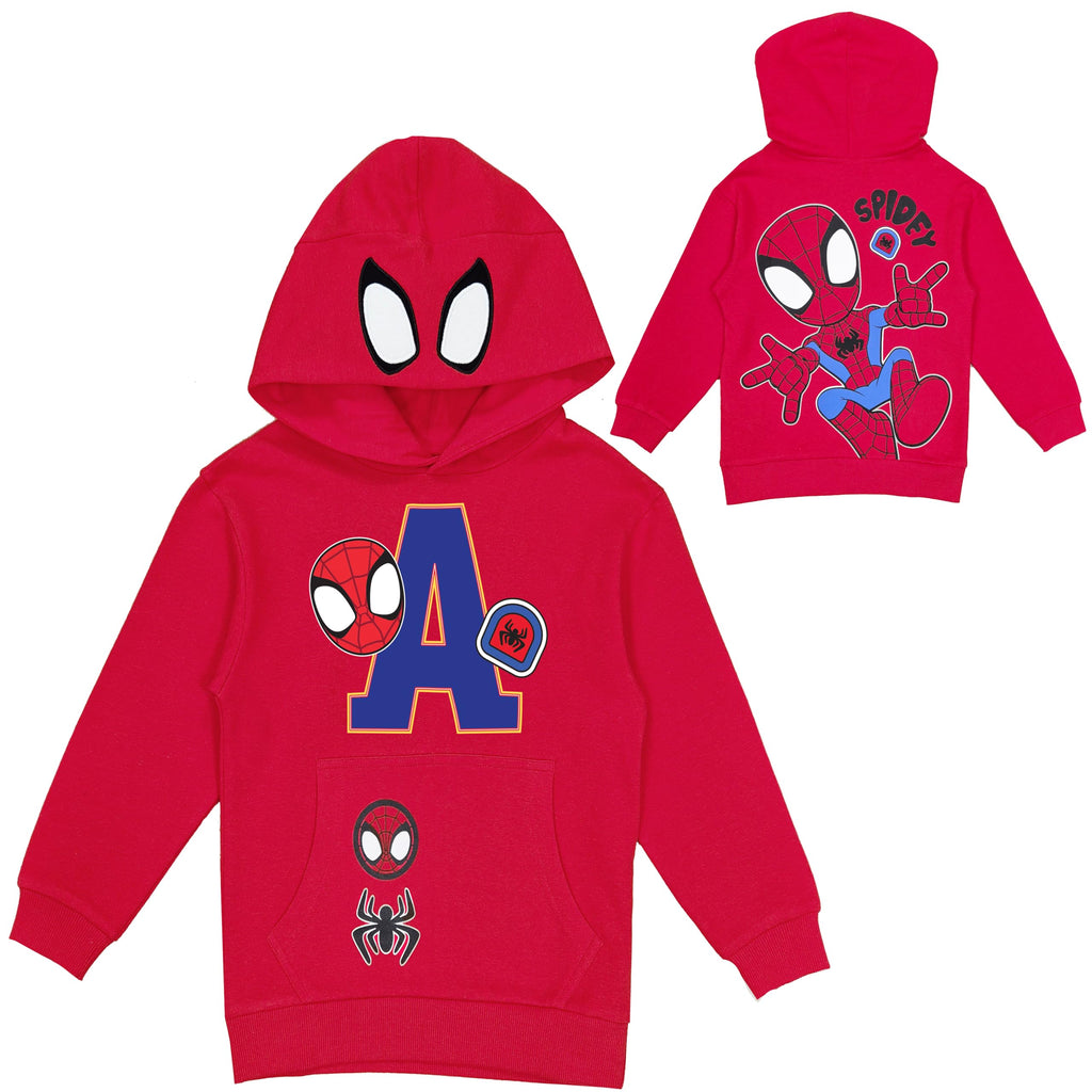 Marvel Spidey Boys Hoodie Personalised Spiderman Hoody with Initial