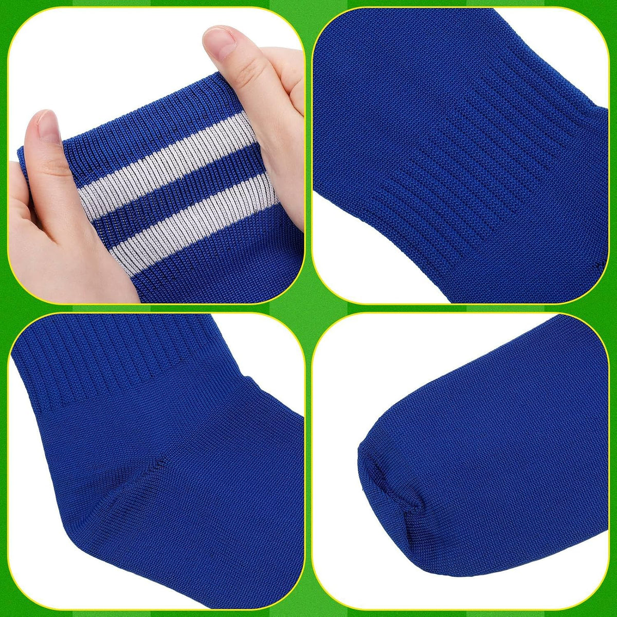 Zuimei 4 Pairs Football Socks Kids Football Socks for Boys Girls Childrens