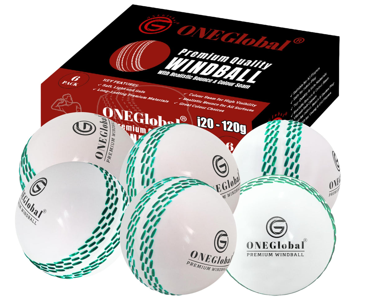 Premium Windball Soft Cricket Ball with Colour Seam | Wind Ball for Outdoor & Indoor Practice, Coaching, Garden & Beach Games