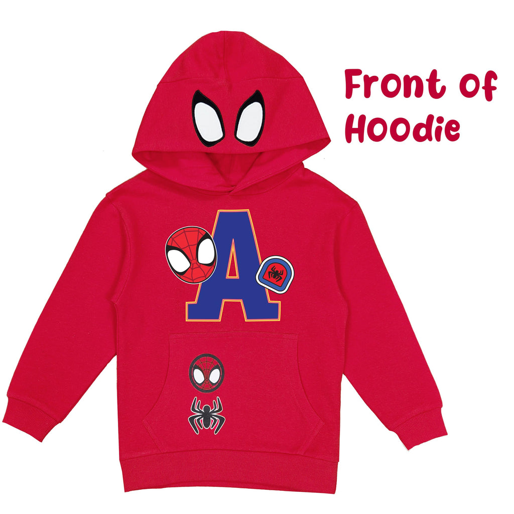 Marvel Spidey Boys Hoodie Personalised Spiderman Hoody with Initial
