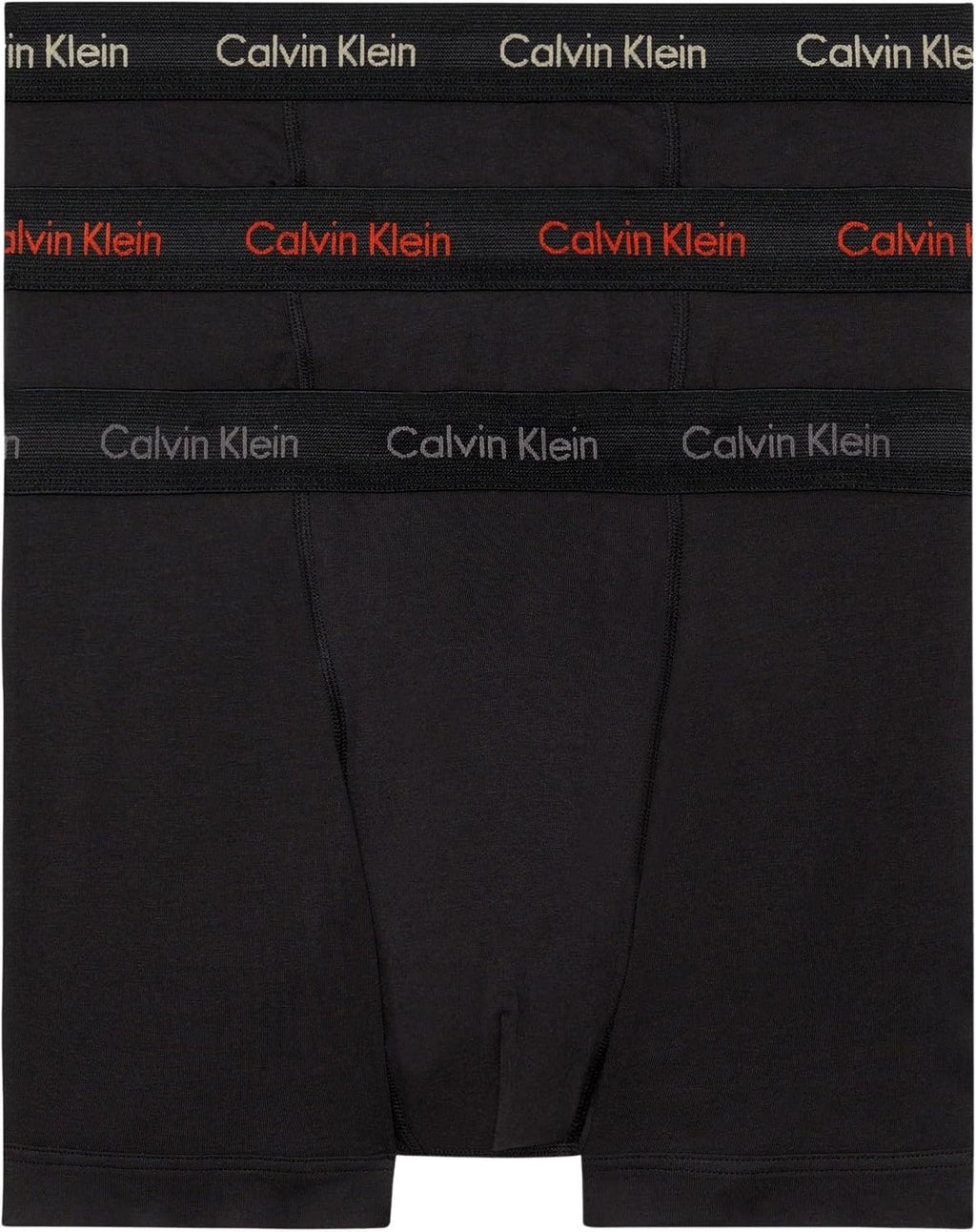 Calvin Klein Men’s 3 Pack Trunks with Logo Waistband