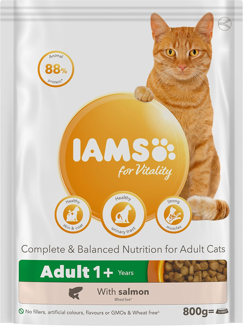 IAMS Adult Complete Dry Cat Food Chicken 3kg - Supports Strong Immune System