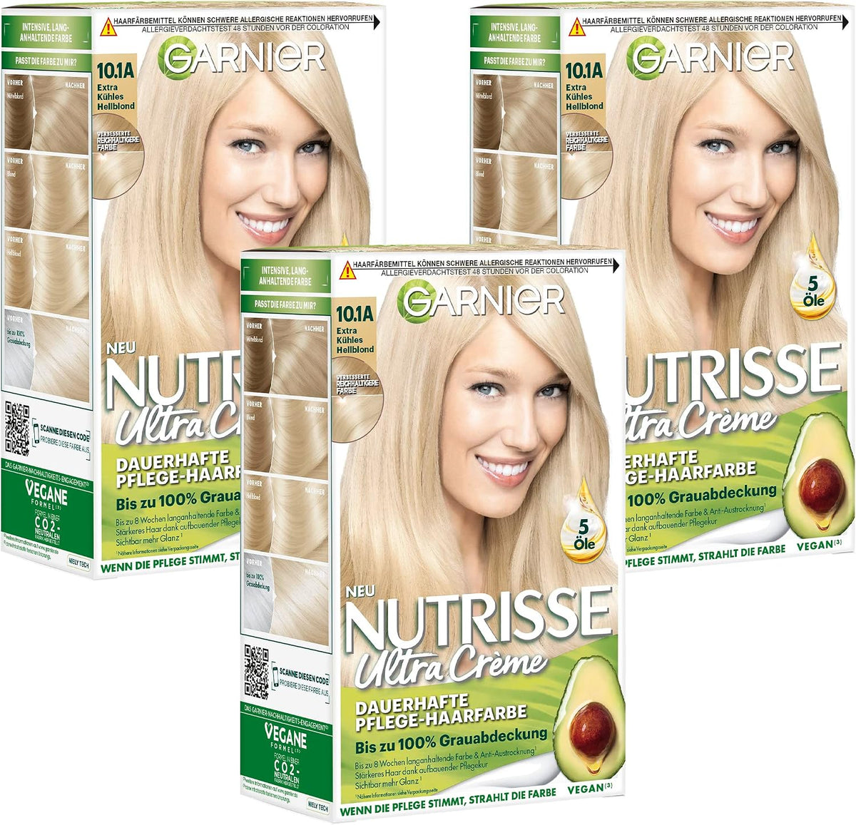 Garnier Nutrisse Ultra Color Permanent Hair Dye, 4.15 Iced Coffee Brown