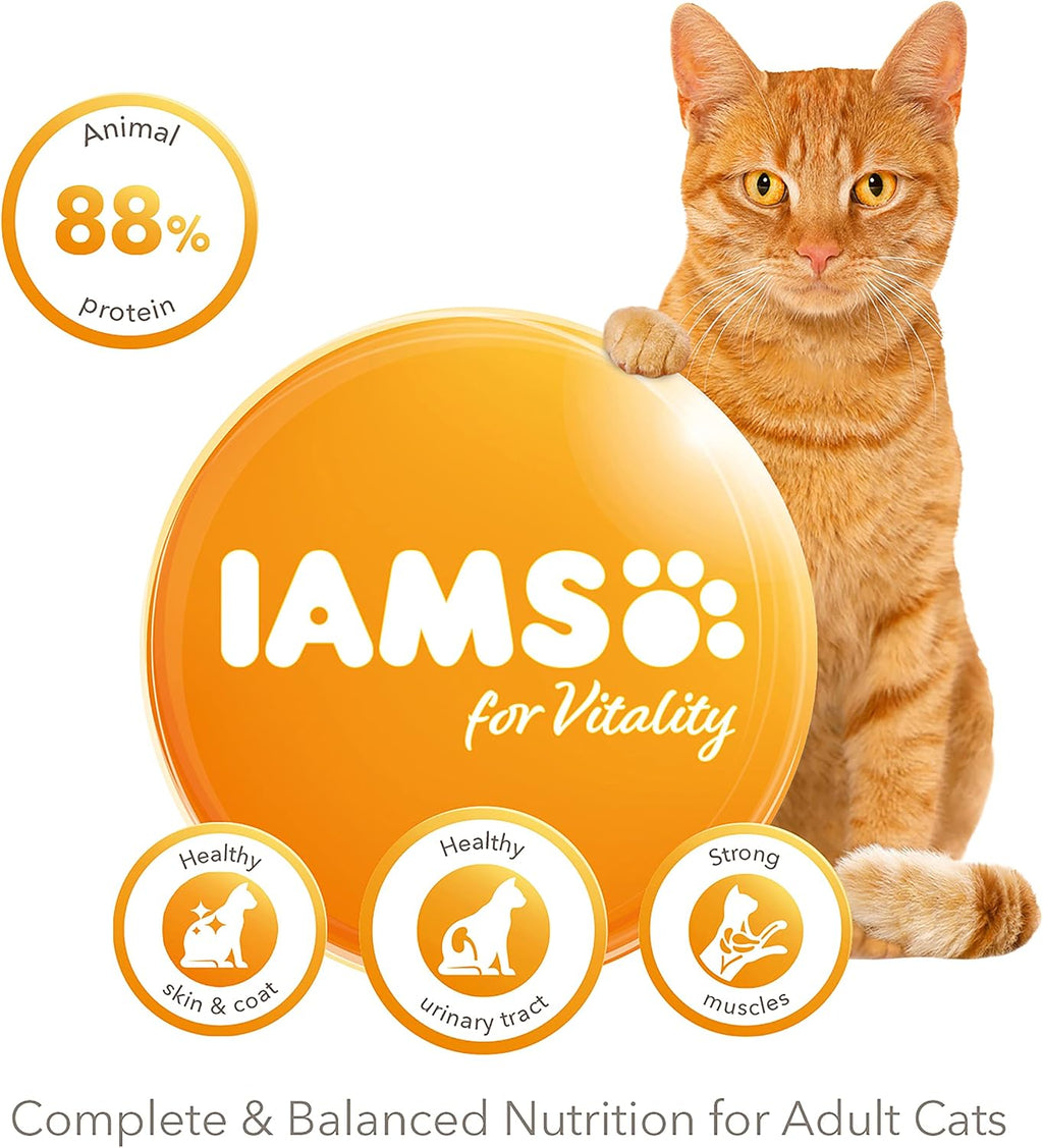 IAMS Adult Complete Dry Cat Food Chicken 3kg - Supports Strong Immune System