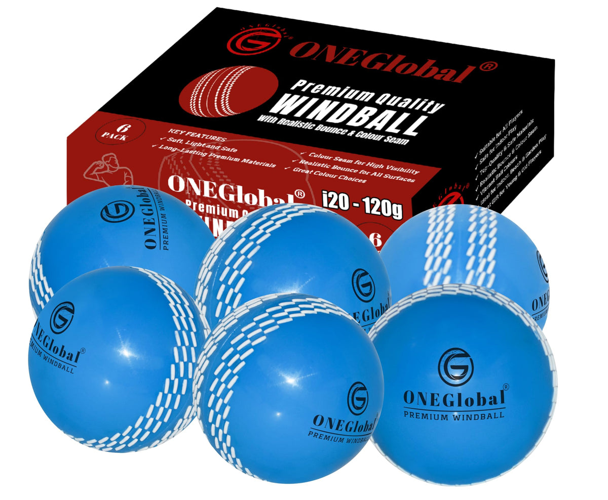 Premium Windball Soft Cricket Ball with Colour Seam | Wind Ball for Outdoor & Indoor Practice, Coaching, Garden & Beach Games