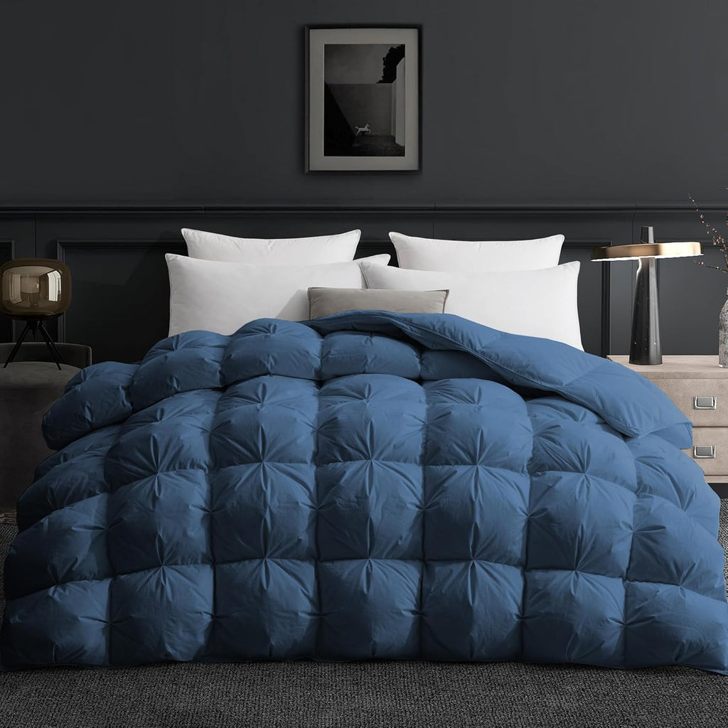 Double Duvet 10.5 Tog Goose Down Feather 200x200 cm Cotton Cover Deodar