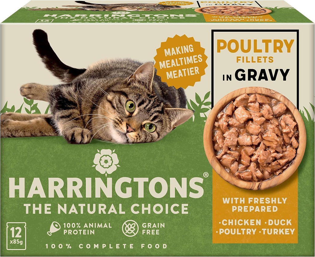 Harringtons Complete Wet Adult Cat Food Pouch Mixed in Jelly Pack 40x85g
