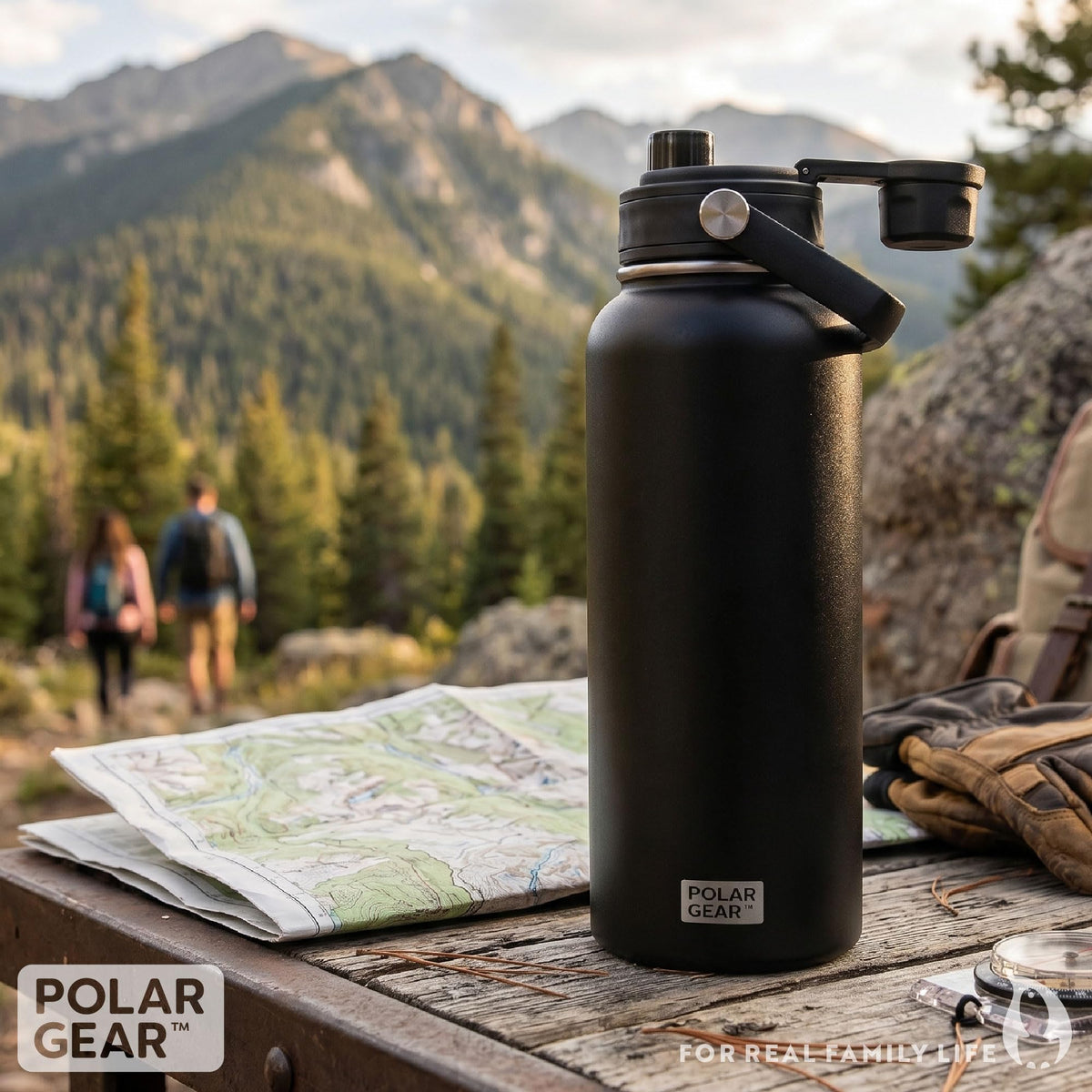 Polar Gear Insulated Water Bottle with Flip Straw - 800ml Wine