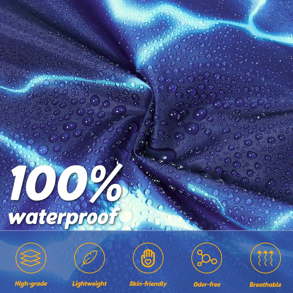 WAWSAM Kids Rain Poncho Waterproof Boys Girls Portable Raincoat Rain Jacket Lightweight Rainwear