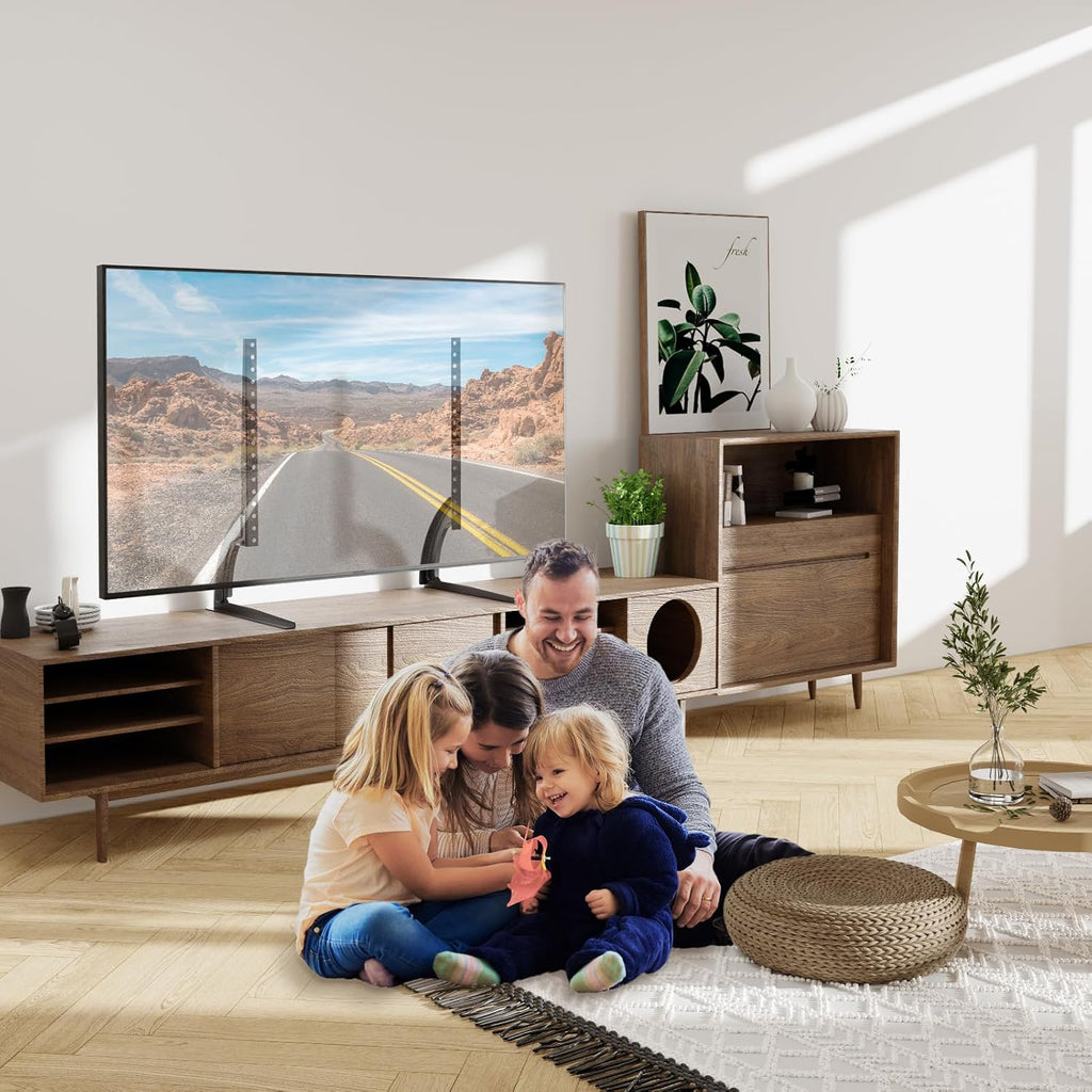 TV Stand Base Universal 27-55 Inch Height Adjustable Tabletop Pedestal ELIVED
