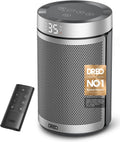 Dreo Electric Heater, 1500W Energy Efficient Space Silent Room Heater, Portable Ceramic Fan Heaters, Thermostat 3 Modes 12H Timer, Overheat & Tip Over Protection, for Bedroom, Atom 316, Silver