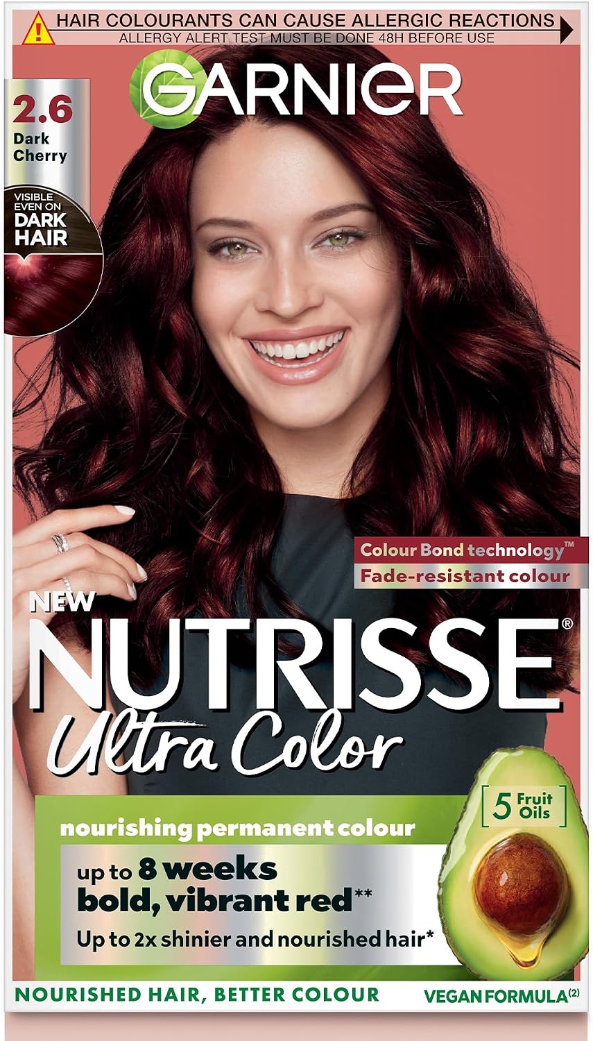 Garnier Nutrisse Ultra Color Permanent Hair Dye, 4.15 Iced Coffee Brown