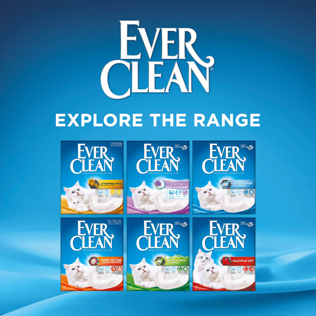Ever Clean Clumping Cat Litter, Multiple Cat, Scented for long-lasting freshness, Unbeatable Clumping Strength, 10L