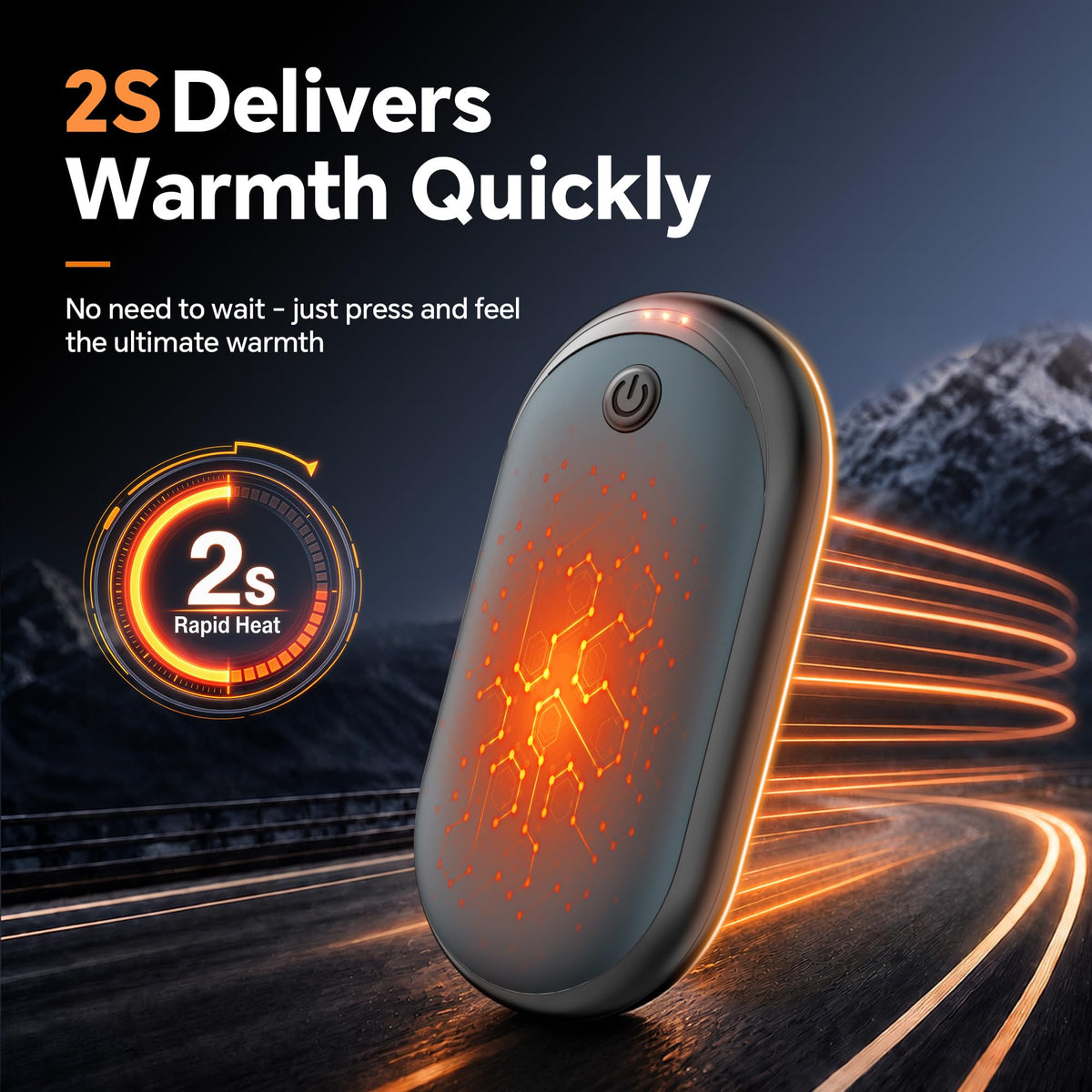 Hand Warmers Rechargeable 2 Pack, 24H Electric Portable Pocket Heater