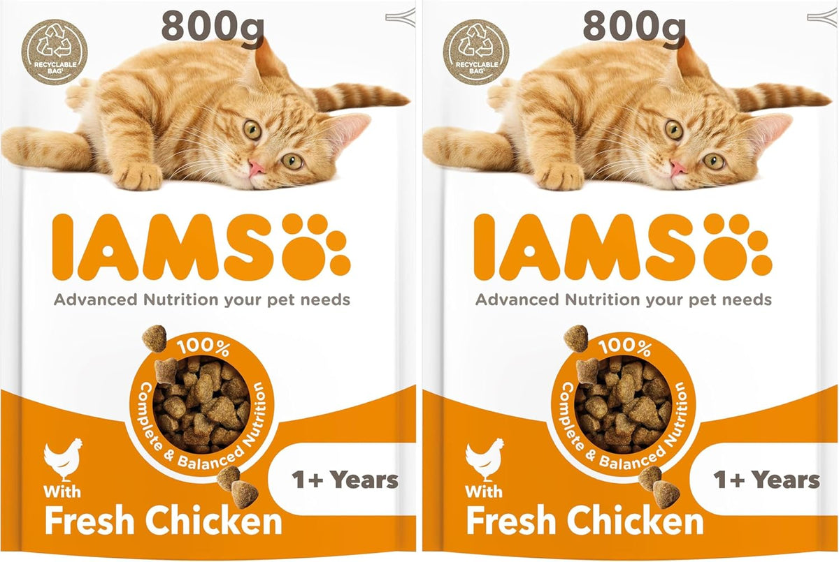 IAMS Adult Complete Dry Cat Food Chicken 3kg - Supports Strong Immune System
