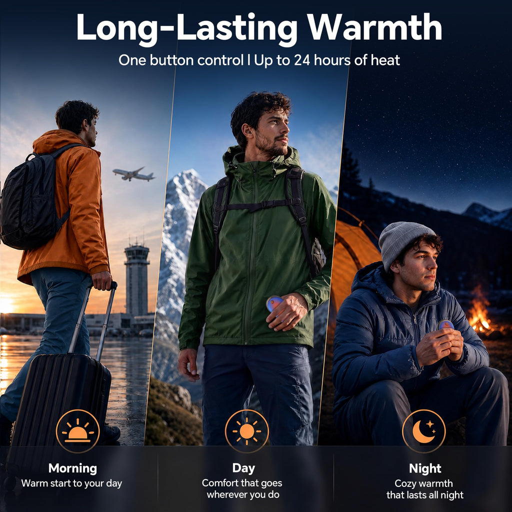 Hand Warmers Rechargeable 2 Pack, 24H Electric Portable Pocket Heater