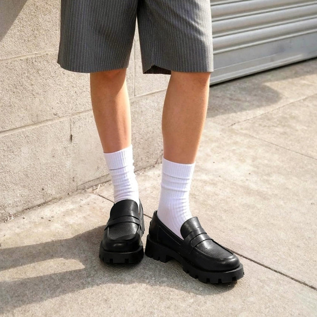 DREAM PAIRS Women's Loafers Lug Sole Slip On