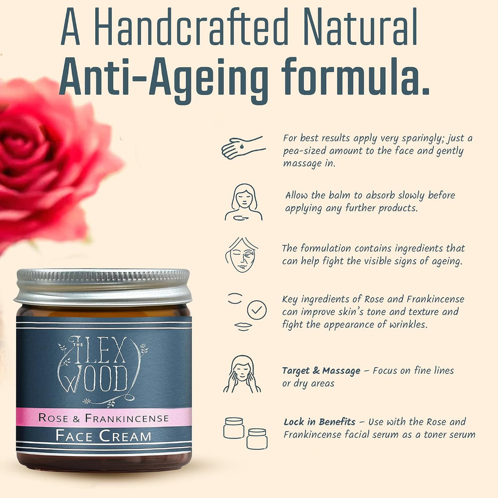 The Ilex Wood Rose & Frankincense Face Cream – Natural Moisturiser 60ml