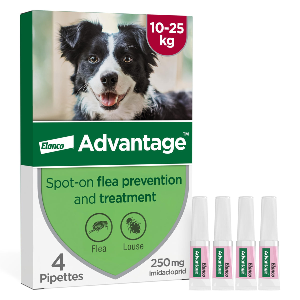 Advantage Spot On Flea Treatment, 4 Pack, Large Cats & Rabbits 4kg+, 80mg | Large cat and rabbit flea drops, Kills fleas within 24 hours, Protects for 4 weeks, Easy to apply, Monthly prevention