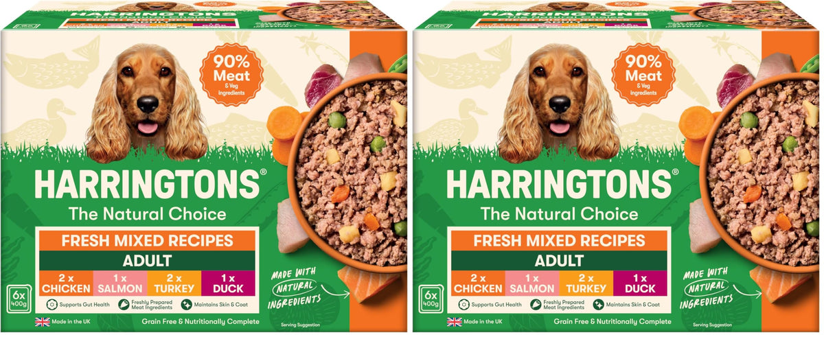 Harringtons Complete Wet Adult Dog Food Trays Meaty Pack 16x400g