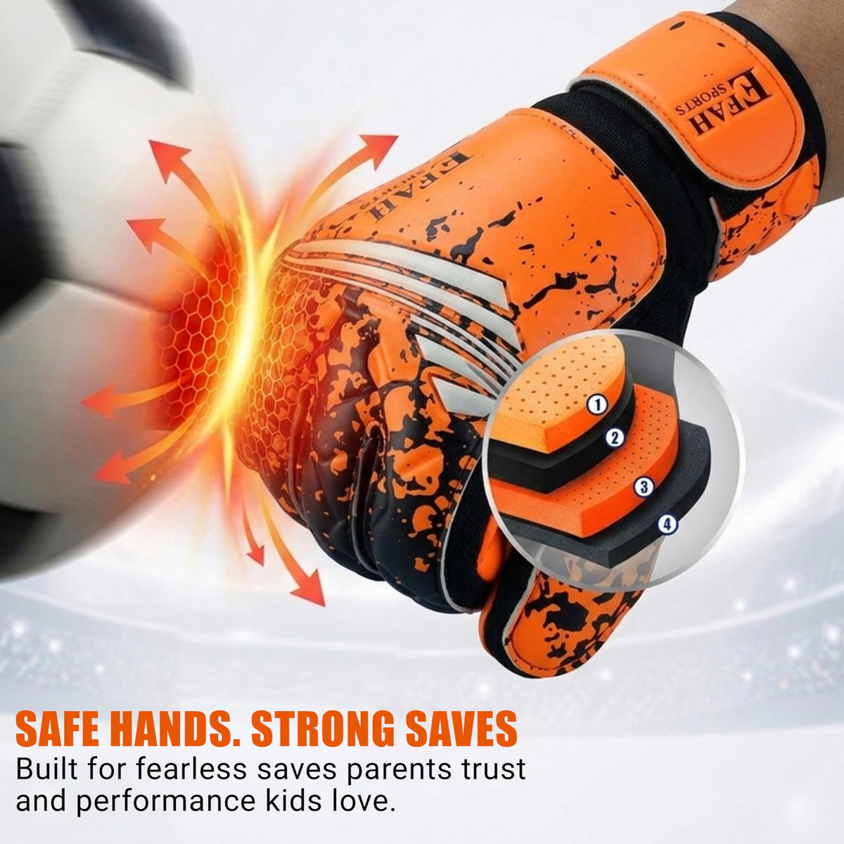 Football Goalkeeper Gloves for Boys Kids Youth with Super Grip
