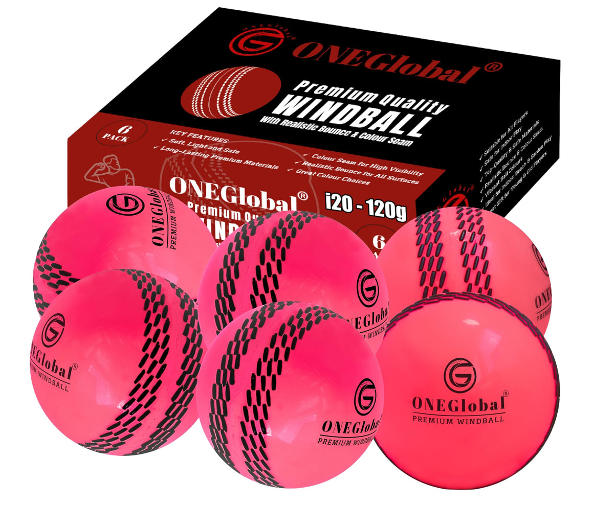 Premium Windball Soft Cricket Ball with Colour Seam | Wind Ball for Outdoor & Indoor Practice, Coaching, Garden & Beach Games