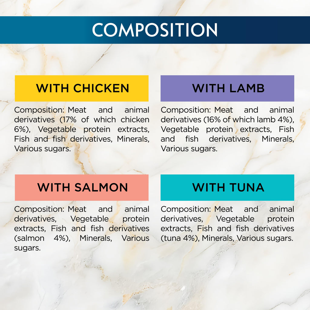 GOURMET Perle Ocean Collection Adult Wet Cat Food Mini Fillets in Gravy Tuna, Shrimp, Plaice, Salmon, White fish, Ocean Fish 40 x 85g Pouches