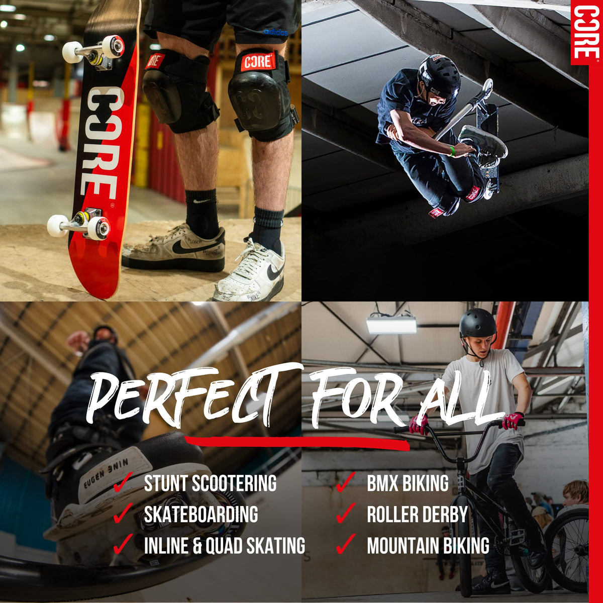 CORE Protection Helmet Skate/BMX/Bike/MTB/Roller Derby/Scooter