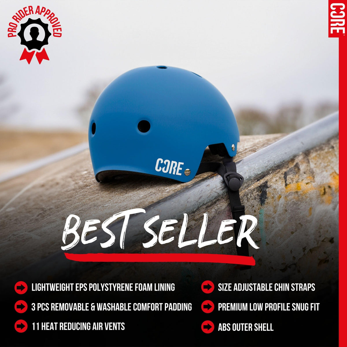 CORE Protection Helmet Skate/BMX/Bike/MTB/Roller Derby/Scooter