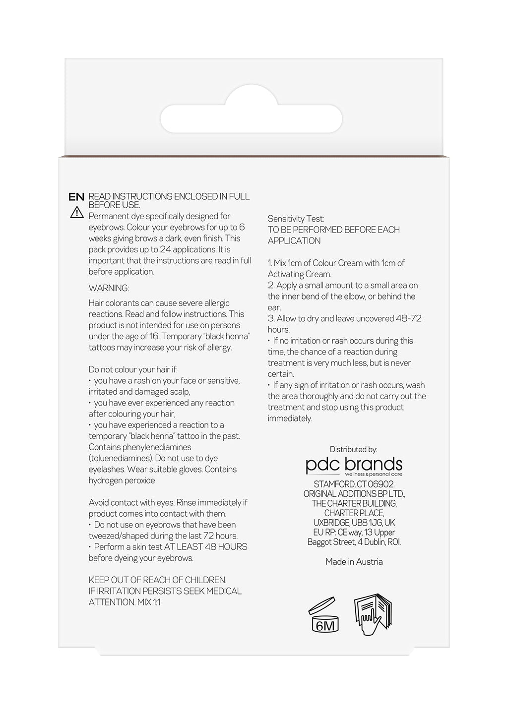 Eylure DYBROW Eyebrow Dye Kit, Dark Brown