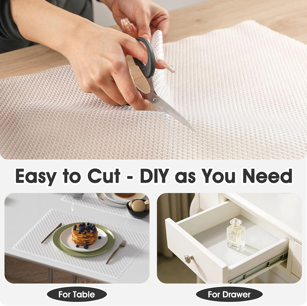 Fridge Shelf Liner 50x600cm Clear Food Grade EVA Non Adhesive Viseeko Kitchen Mat