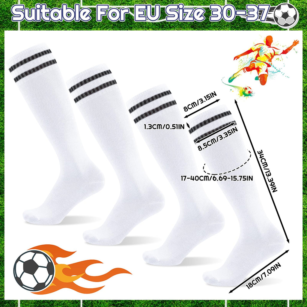 Zuimei 4 Pairs Football Socks Kids Football Socks for Boys Girls Childrens