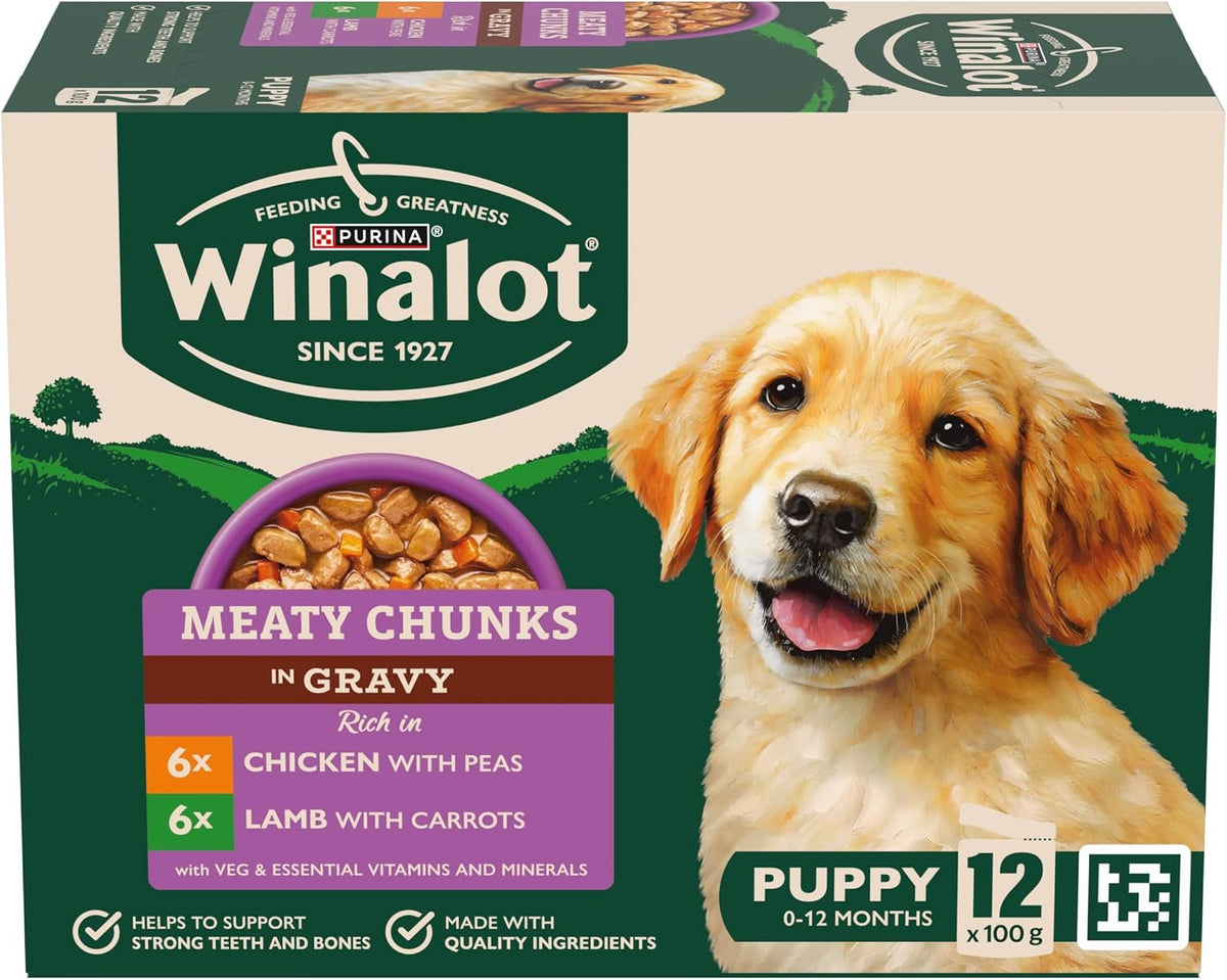 WINALOT Sunday Dinner Mixed in Gravy Wet Dog Food Pouches 40x100g