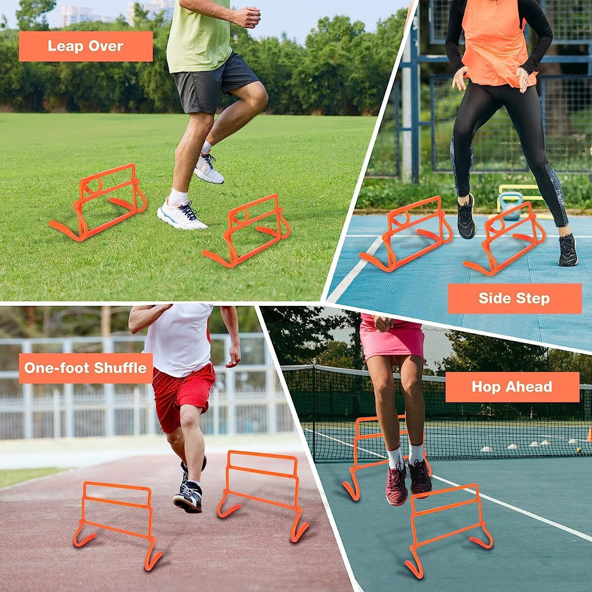 Agility Training Set 6 Hurdles 6m Ladder Cones Adjustable Speed REDCAMP Sports Kit