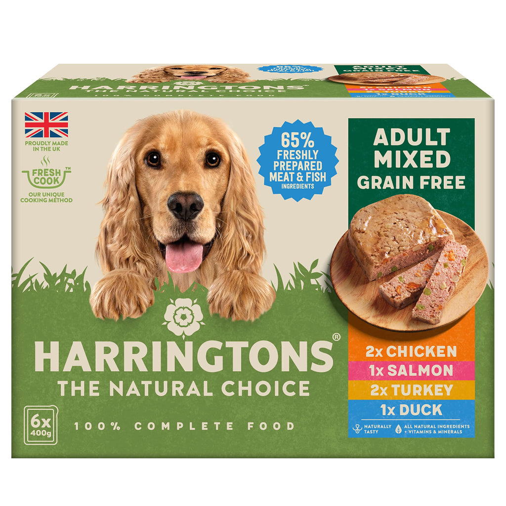Harringtons Complete Wet Adult Dog Food Trays Meaty Pack 16x400g