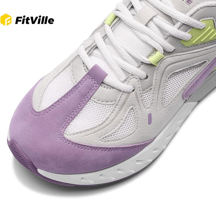 FitVille Womens Extra Wide Fit Leather Shoes with Arch Support