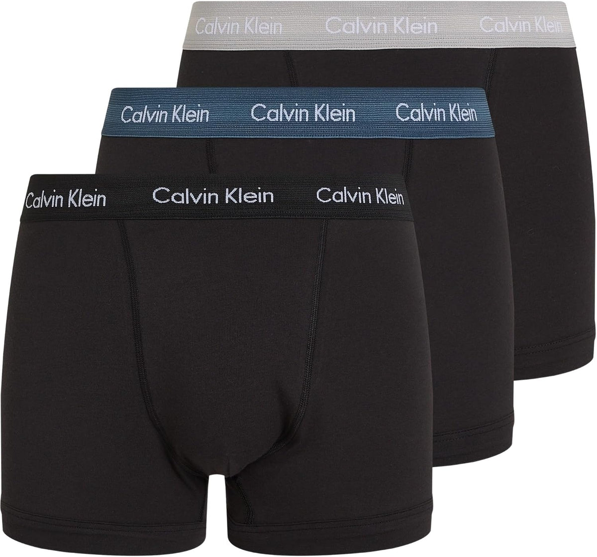 Calvin Klein Men’s 3 Pack Trunks with Logo Waistband