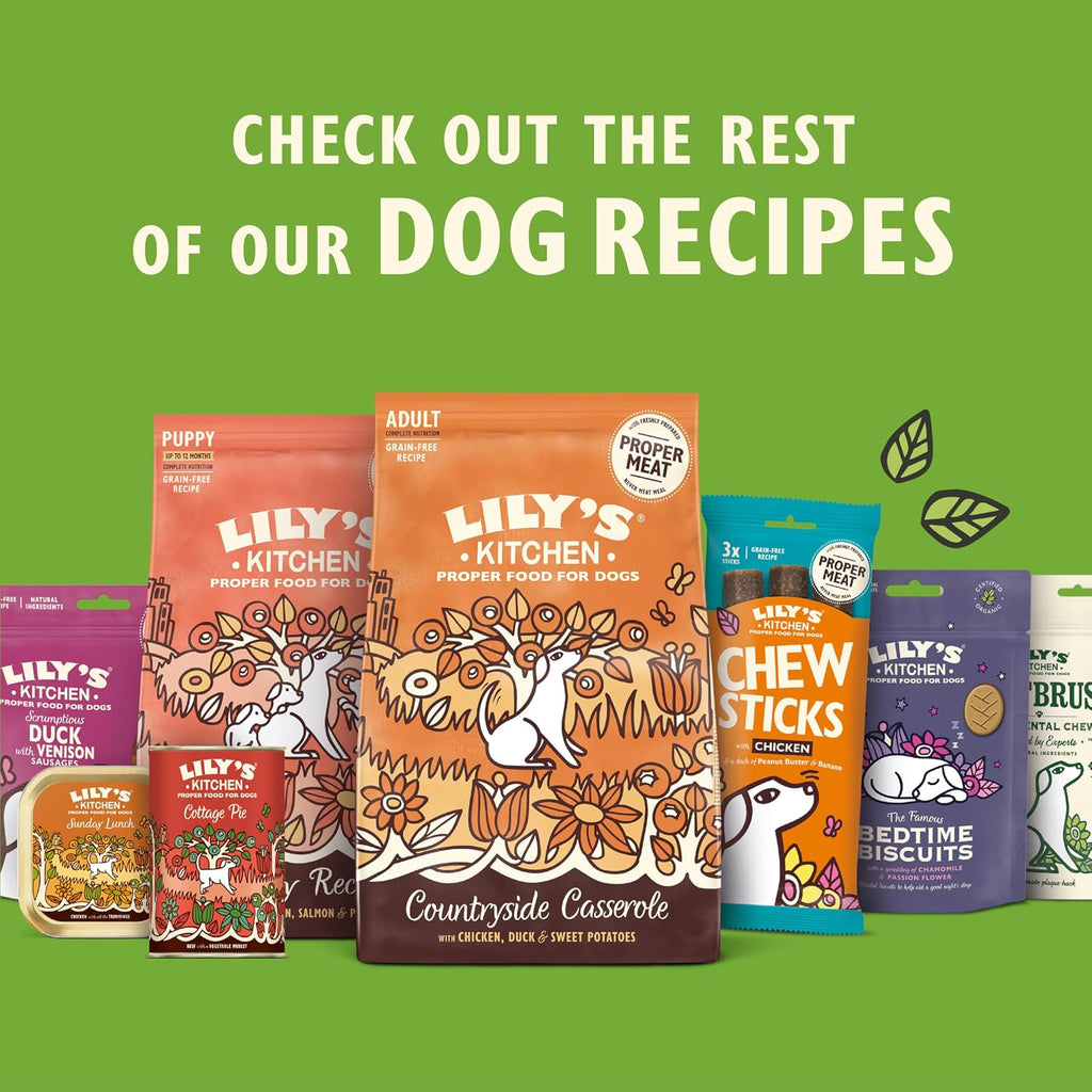 Lily's Kitchen Natural Adult Dog Food Wet Trays - Classic Dinners Multipack - Chicken, Lamb & Beef - Complete Meal Recipes (6 Trays x 150g)
