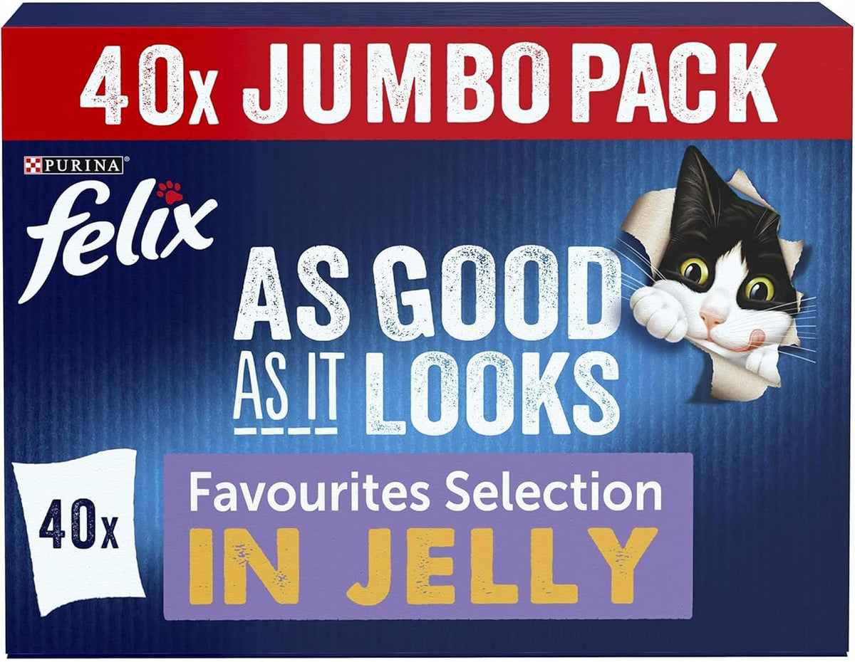 FELIX Doubly Delicious Countryside Selection in Jelly Wet Cat Food 40x85g