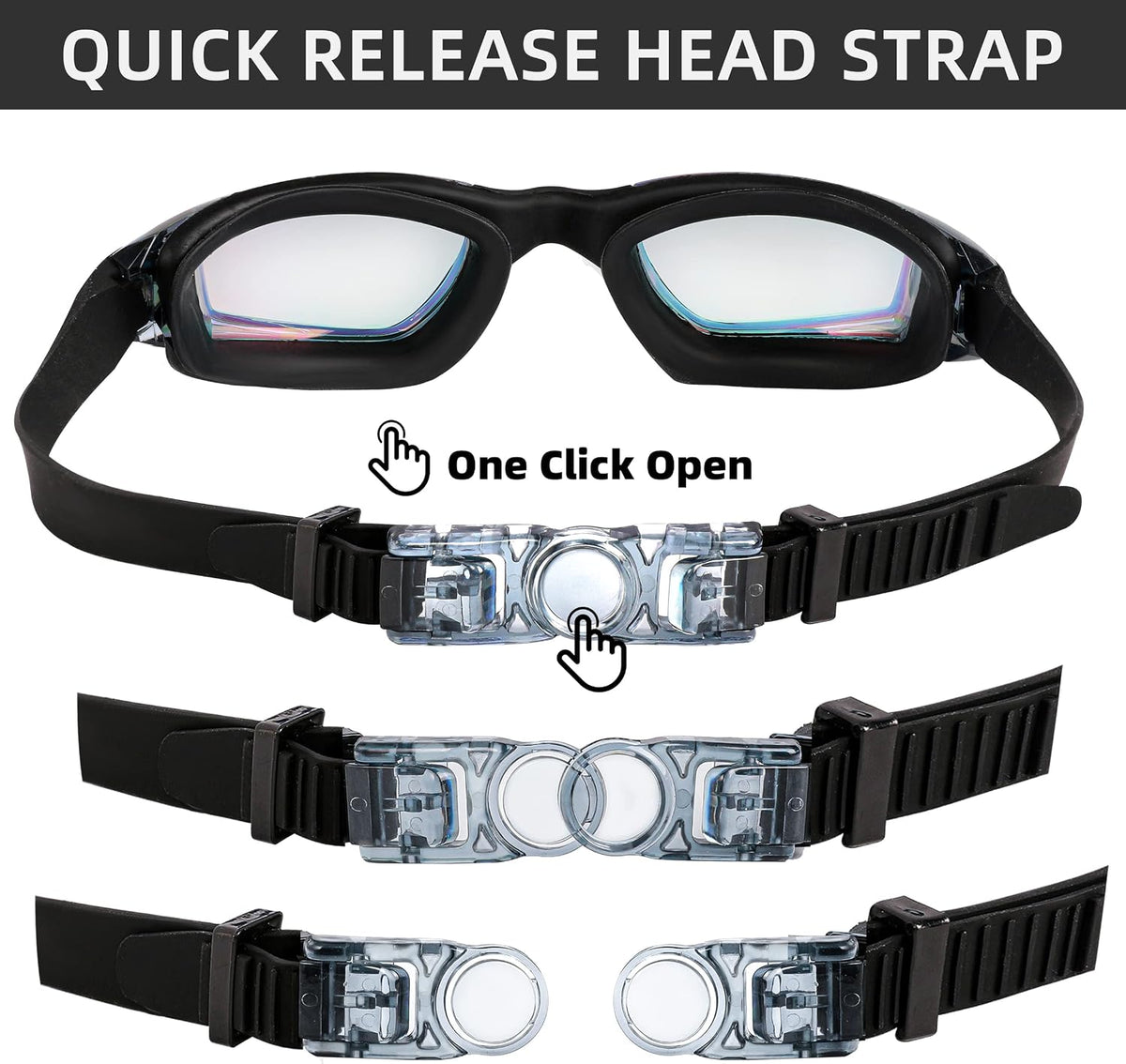 Swim Goggles 2 Pack Anti Fog No Leaking for Adult Women Men