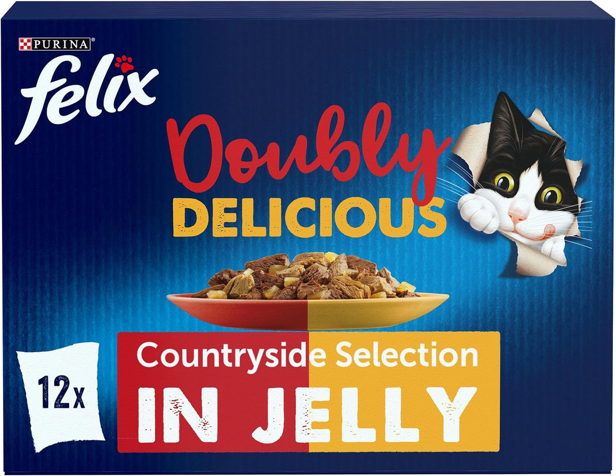 FELIX Doubly Delicious Countryside Selection in Jelly Wet Cat Food 40x85g