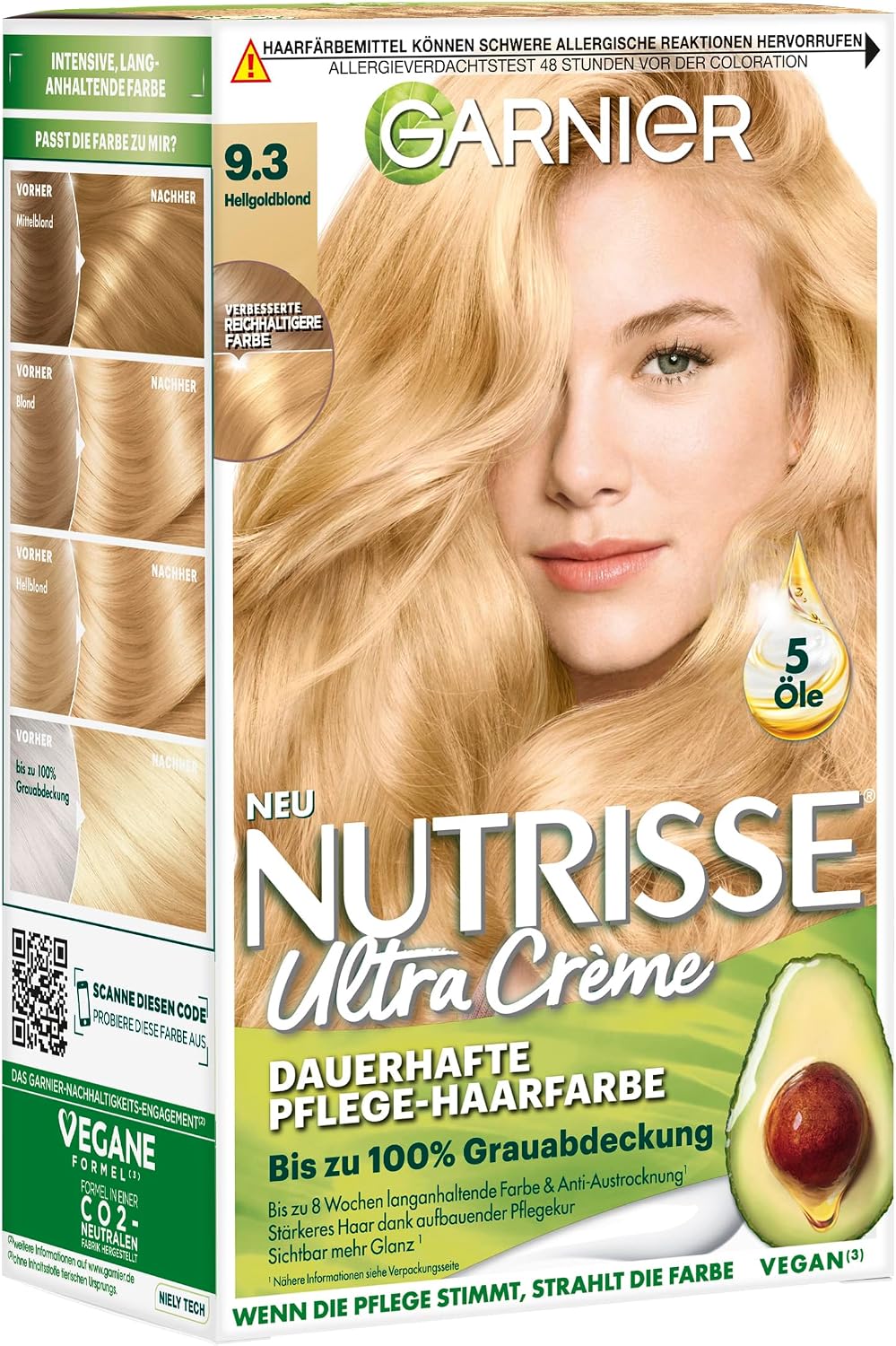 Garnier Nutrisse Ultra Color Permanent Hair Dye, 4.15 Iced Coffee Brown