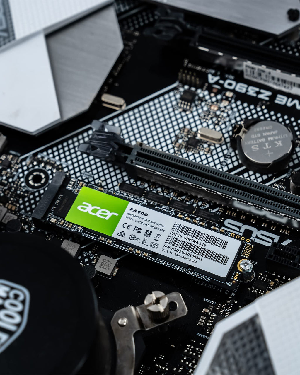 Acer FA100 M.2 2280 SSD 512GB: PCIe 3.0 NVMe with HMB & SLC Cache, Up to 3500 MB/s Read Speed, PC Internal Solid State Drive for Laptop & Desktop Upgrade