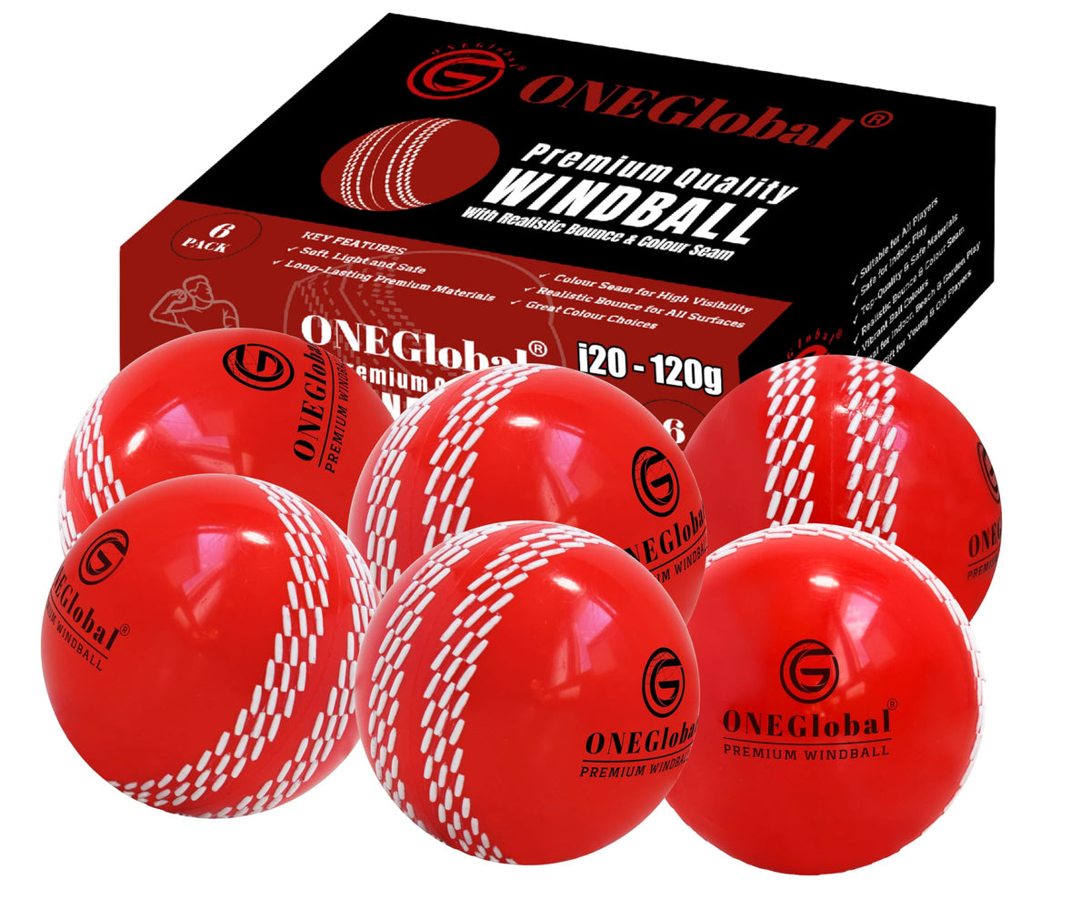 Premium Windball Soft Cricket Ball with Colour Seam | Wind Ball for Outdoor & Indoor Practice, Coaching, Garden & Beach Games