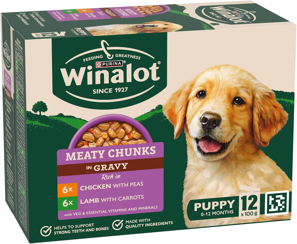 WINALOT Sunday Dinner Mixed in Gravy Wet Dog Food Pouches 40x100g